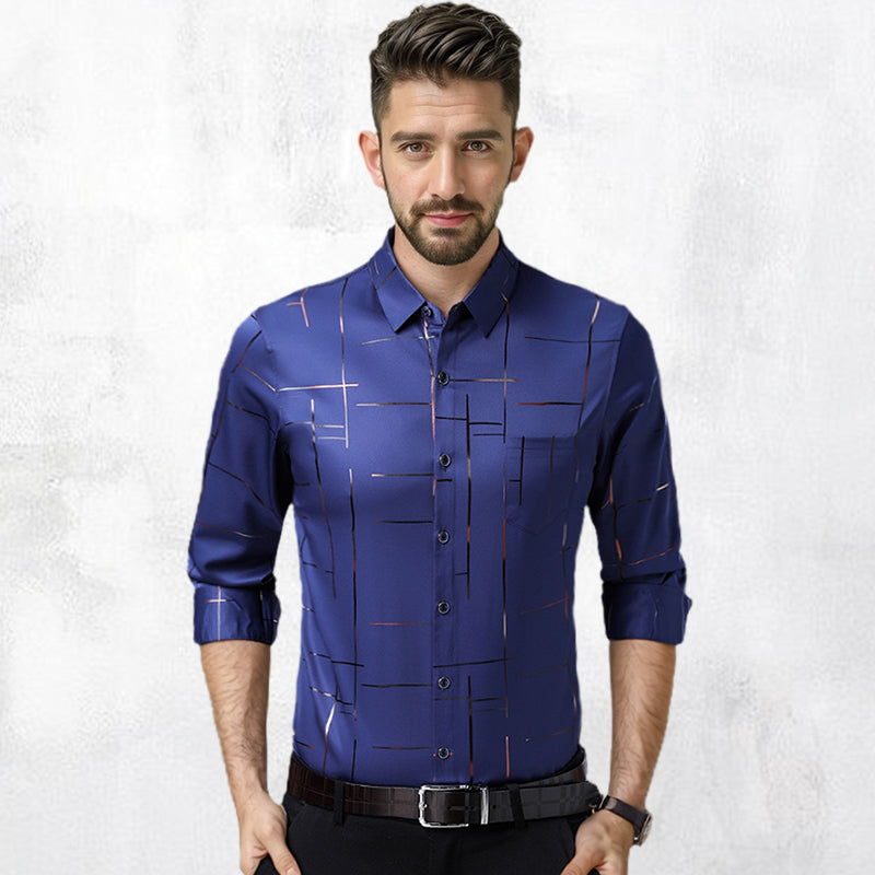 👔✨ 50% RABATT! | Strykfri Långärmad Skjorta för Män – Skrynkelfri, Premiumskärning & Bekväm!