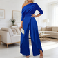 👗Elegant jumpsuit med én skulder for kvinner
