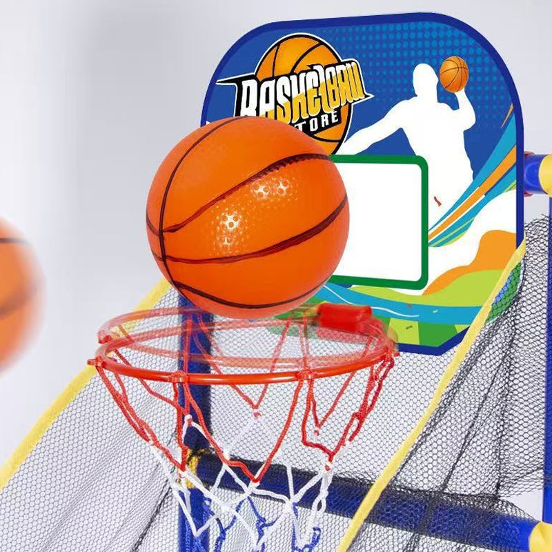 ⏰50 % RABATT JUST NU!⛹️Snabb leverans 🚚💨Inomhusbasket-arkadspel för barn med 4 bollar🏀