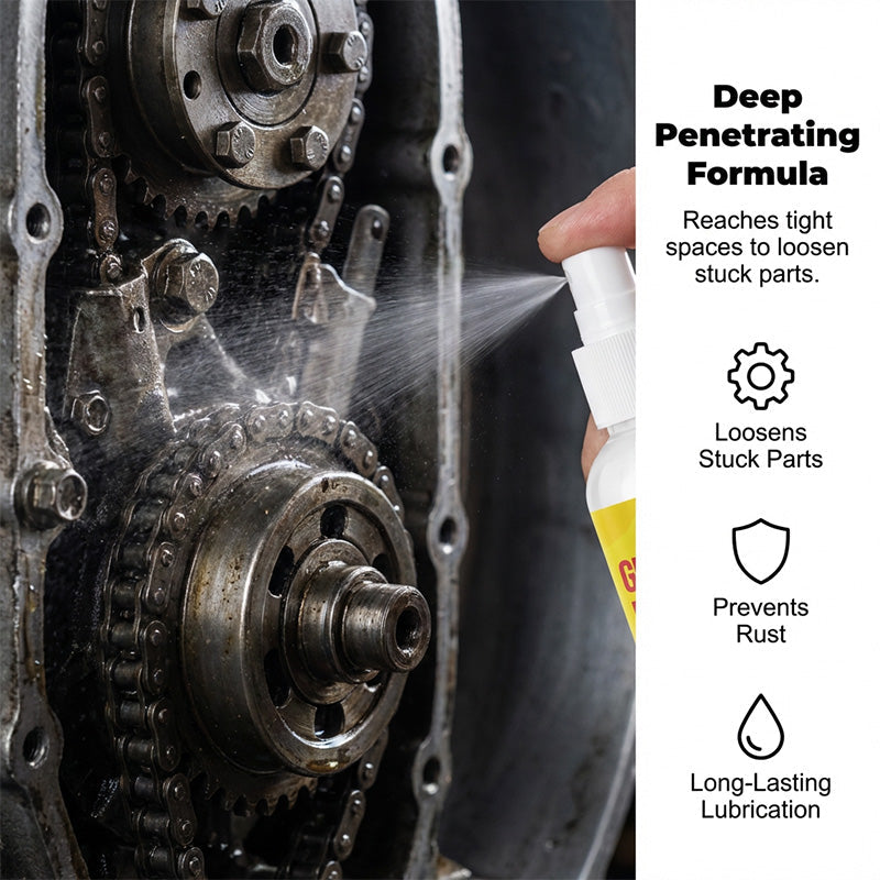 Multifunktionell Rostborttagare & Smörjspray | Omedelbar Effekt | Rostskydd för Hem & Bil