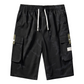🩳 50% RABATT NU! 🏕️ Herr Camo Cargoshorts med Dragsko i Midjan – Flera Fickor, Lättvikt & Avslappnad Passform ✨