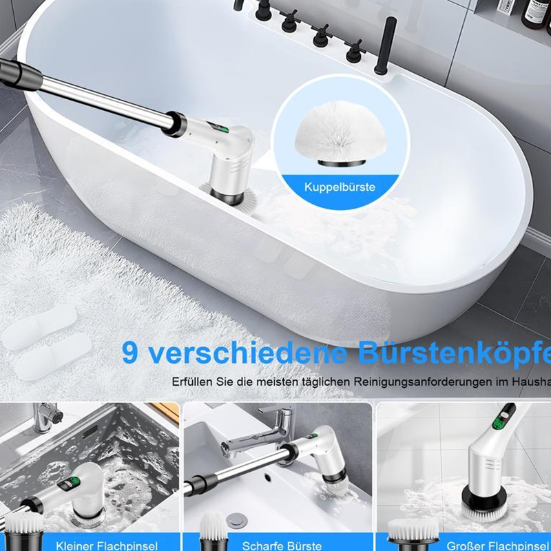 🧼 50% RABATT! 🔥 Elektrisk Roterande Skrubbrborste Trådlös – Kraftfull, Mångsidig & Perfekt För Djuprengöring I Hemmet 🚿