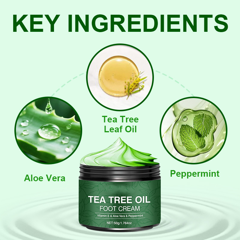 ✨💝Lugnande Aloe Vera & Tea Tree fotfuktcreme