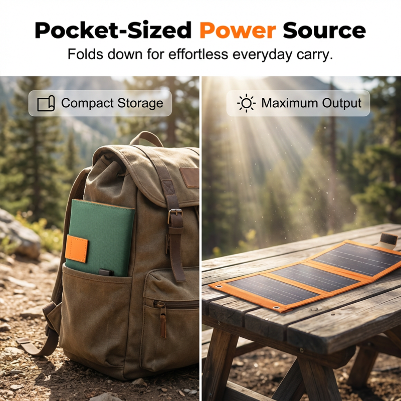 ☀️ 50% RABATT NU! 🔋 Portabel Solpanel med USB-laddning – Hopfällbar, Väderbeständig & 10W Effekt 🏕️