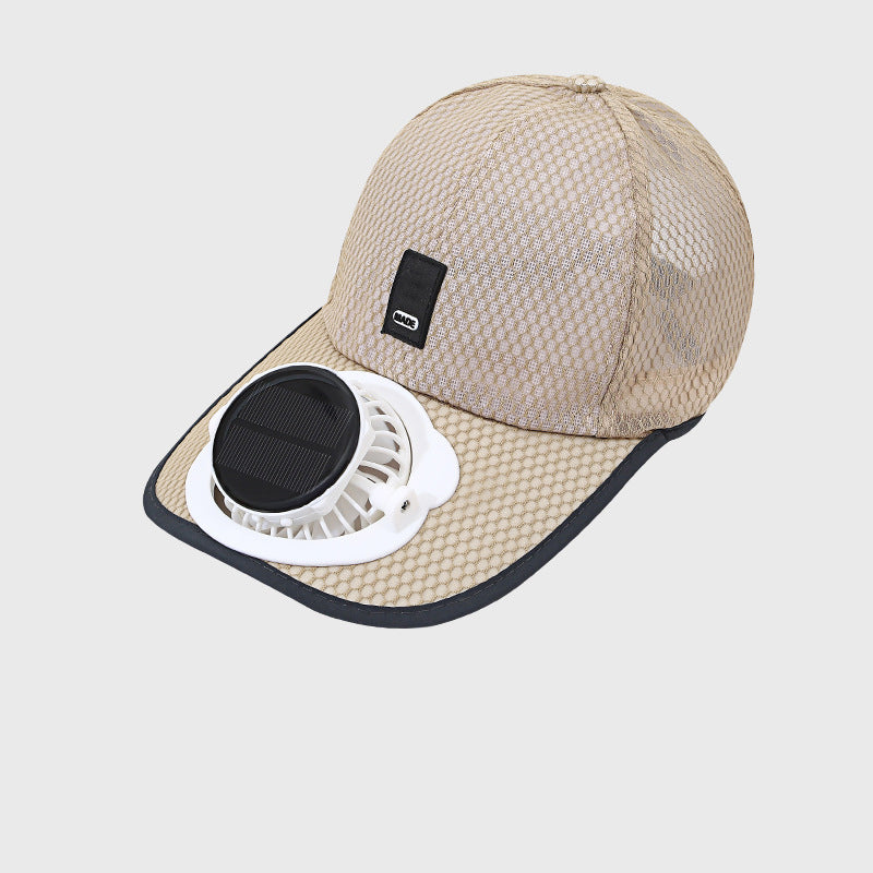 🌞 50% RABATT NU! 🍃 Andningsbar Baseballkeps med Solfläkt – Dubbel Strömkälla, 360° Justerbar Fläkt & UPF50+ Skydd 🧢
