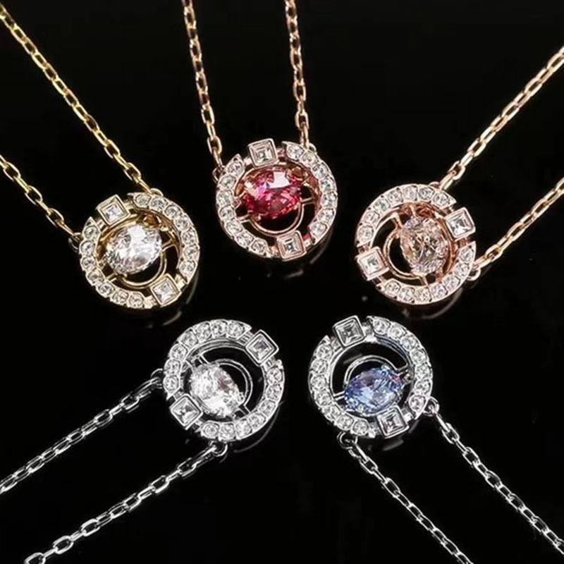 💎 50% RABATT NU! ✨ Svettbeständig Pläterad Dansande Rhinestone Halsband – Dansande Sten, Rhinestone Halo & Klassisk O-kedja 💃