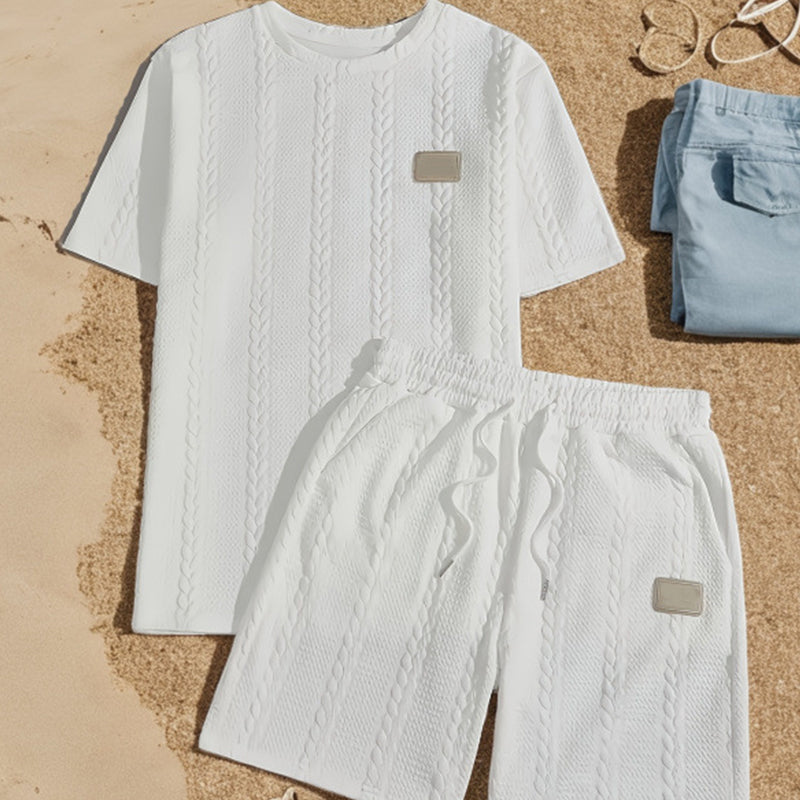 Bekvämt Mjukisset för Herr | Enfärgat Tvådelat Loungewear-set