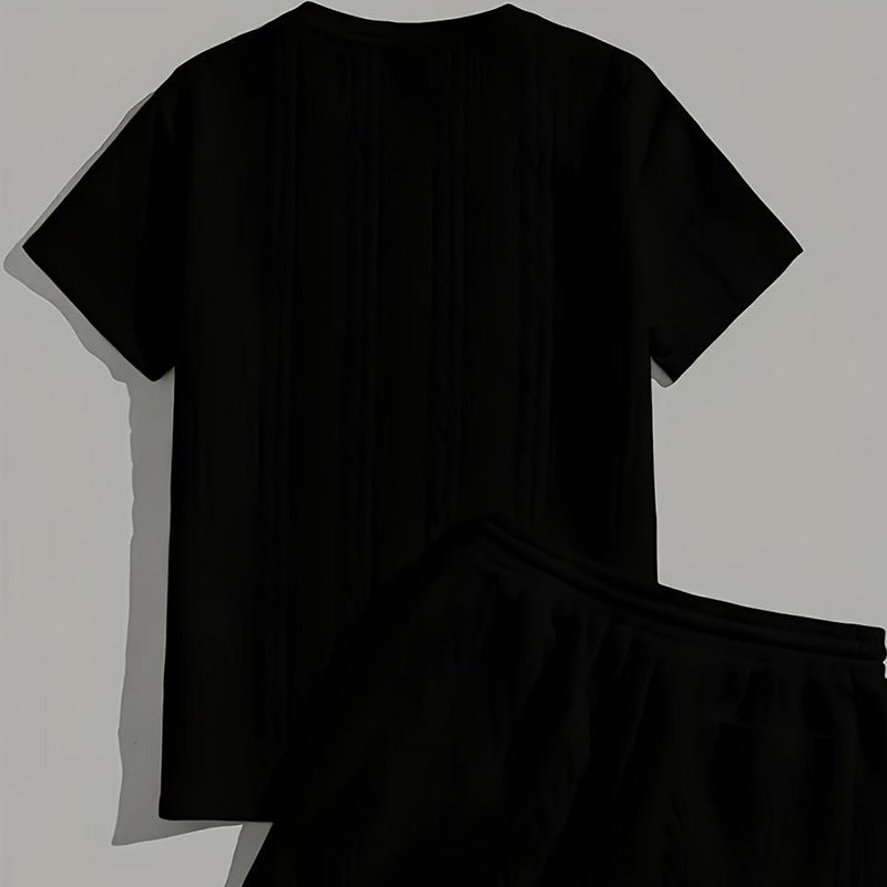 Bekvämt Mjukisset för Herr | Enfärgat Tvådelat Loungewear-set