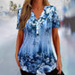 👚 50% RABATT! 🌸 Dam Elegant Blommönstrad Kortärmad Topp – Romantisk Design, Lätt Tyg & Perfekt För En Stilren Sommarlook ☀️