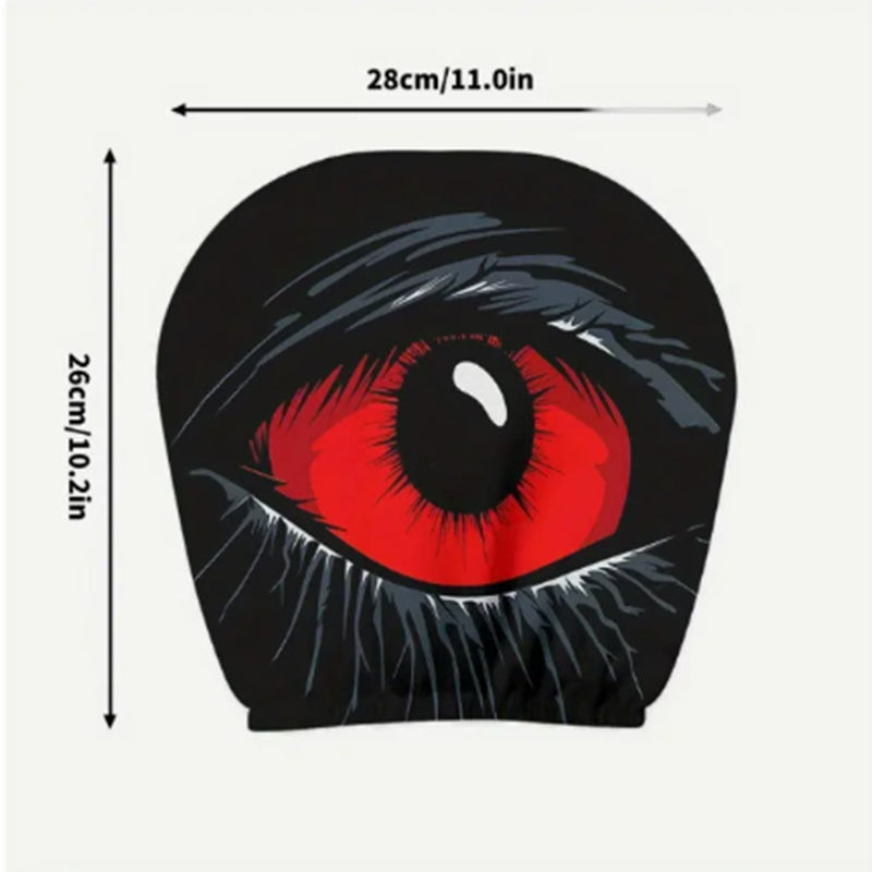 👁️‍🗨️ 50% RABATT NU! 🚗 Spooky Rött Öga Bil Nackstödsskydd – Unik Design, Stretchtyg & Enkel Installation 🎃