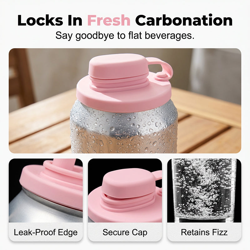 🥤☀️ Silikonlock med Sugrör för Dryckesburkar – Spillsäkert & Perfekt För Sommaren