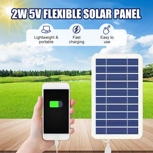 🔥🎁Nyhet 50 % RABATT🔥2W 5V flexibel solpanel