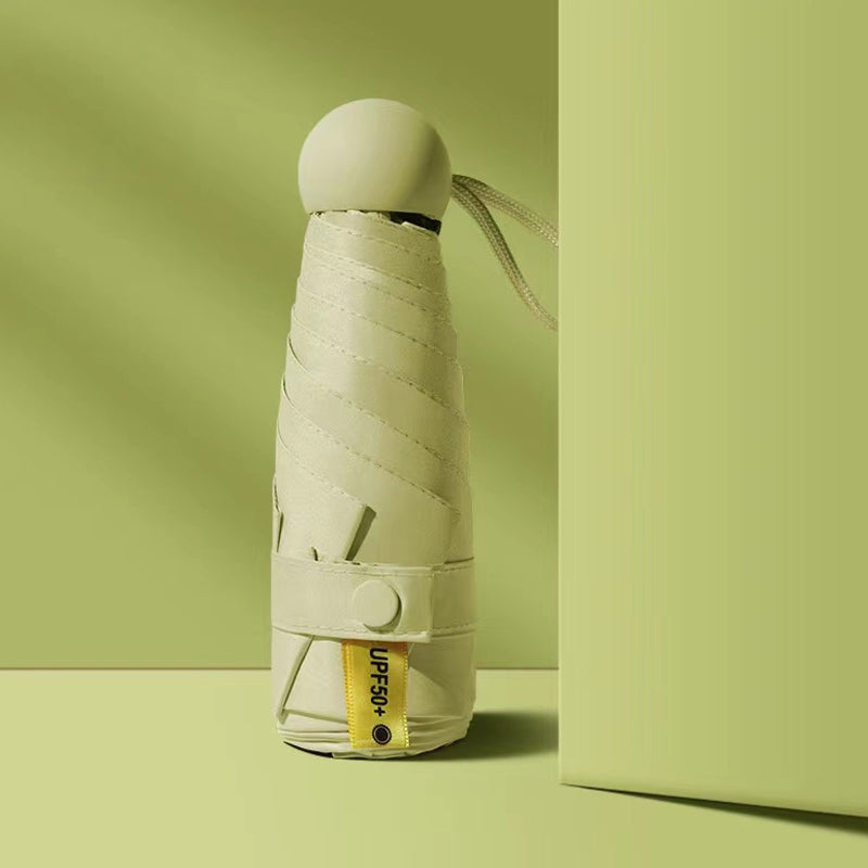 Bärbart kapselparaply med dubbel funktion