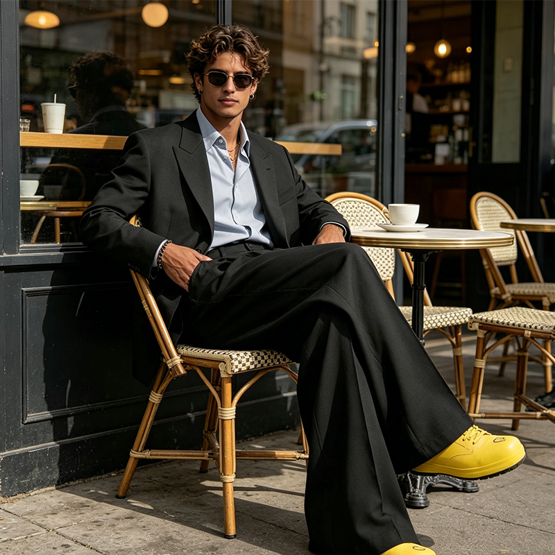 👖 50% RABATT NU! 🎩 Herr Minimalistiska Vida Byxor – Strukturerade sömmar, premiumtyg & mångsidig stil 🚶‍♂️
