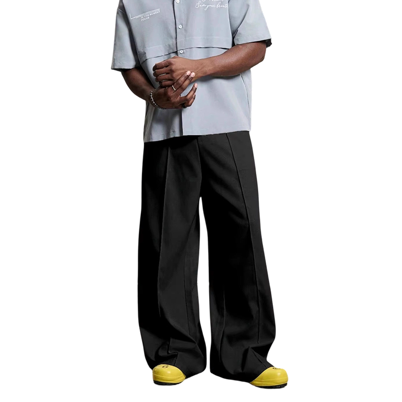 👖 50% RABATT NU! 🎩 Herr Minimalistiska Vida Byxor – Strukturerade sömmar, premiumtyg & mångsidig stil 🚶‍♂️