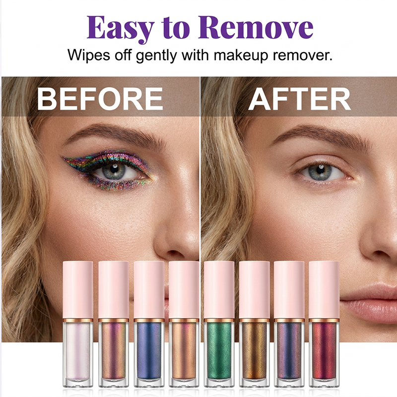 Glitter eyeliner-set med 8 färger