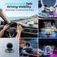 RGB Bilhållare med Trådlös Laddning – Intelligent Autoklämning, 15W Snabbladdning & 360° Rotation