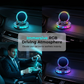 RGB Bilhållare med Trådlös Laddning – Intelligent Autoklämning, 15W Snabbladdning & 360° Rotation