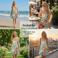 👗 50% RABATT NU!🌴 Avslappnad Ärmlös A-linje Sommarklänning – Lätt & Casual Tryck – Strand & Picknick Essential 🍹