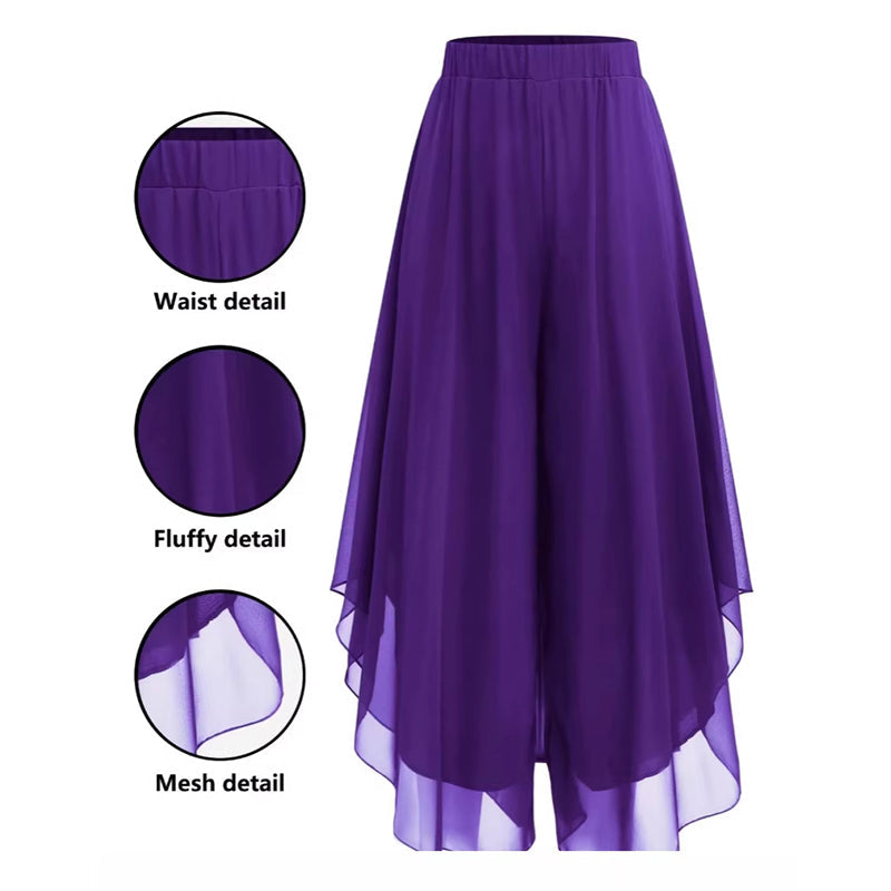 💃 50% RABATT NU!✨ Dam Asymmetriska Chiffong Byxor – Eleganta & Luftiga – Semester Essential 🌊