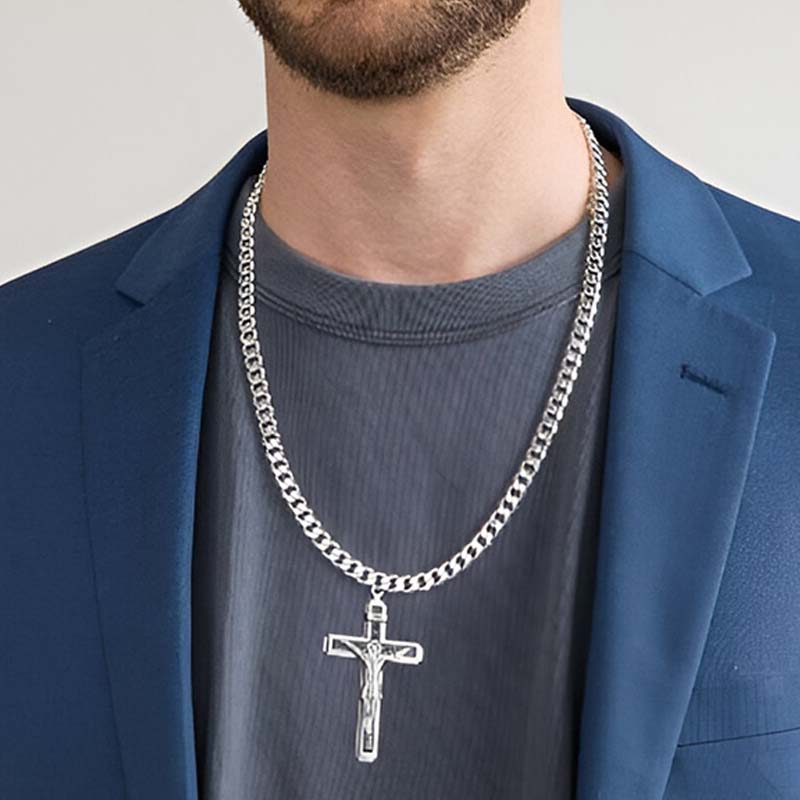 ✝️ 50% RABATT! ⏰ Delikat tidlös elegans korshalsband – Fint hantverk, rostfritt stål & subtil glans – perfekt för dagligt bruk eller som en meningsfull present 💛