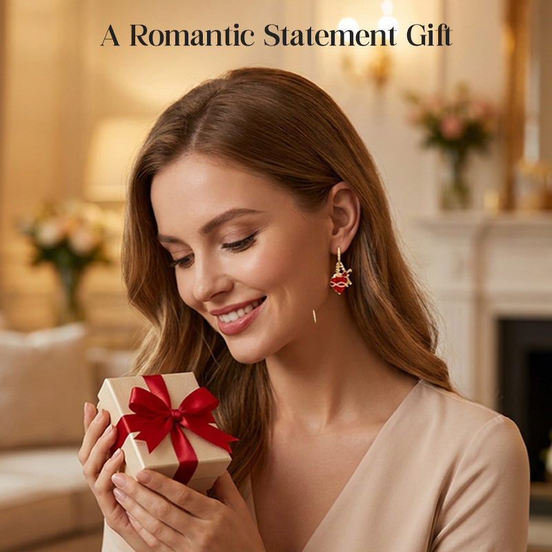 💍 50% RABATT! ✨ Röda hjärta & korsörhängen – Vintageinspirerade, delikata & symboliska – Lätta att bära, perfekta för dagligt bruk eller som en meningsfull present ✝️