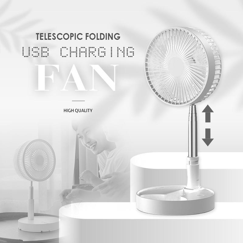 🌬️ 50% OFF NOW!🔋 Telescopic Foldable USB Fan – Adjustable Height & Quiet – Perfect for Travel 💨