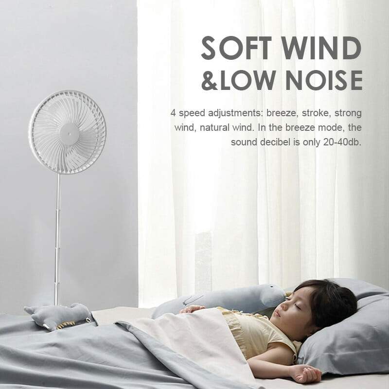 🌬️ 50% OFF NOW!🔋 Telescopic Foldable USB Fan – Adjustable Height & Quiet – Perfect for Travel 💨