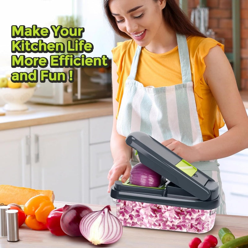 🍳✨ Multifunktionell matberedare med behållare – Sparar tid i köket!