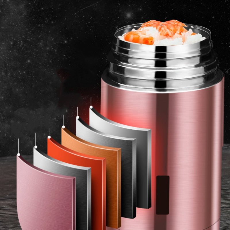 🍲 50% RABATT NU!🔥 316 Rostfritt Stål Matbehållare – Vakuumisolerad & Läckagesäker – Termisk Matlagning Essential 🥄