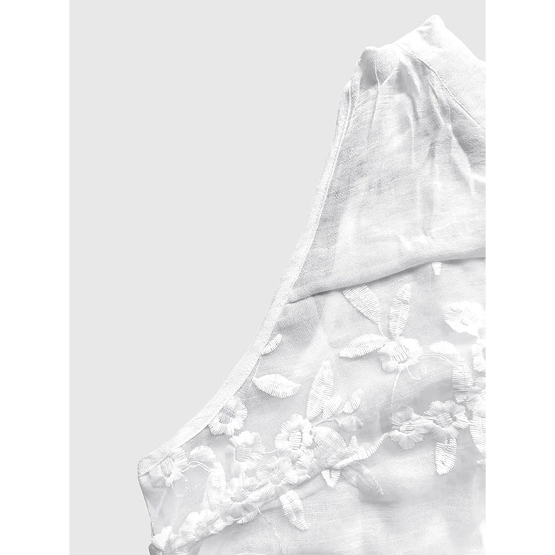 🌸 50% RABATT NU! ✨ Luftig och elegant blus med blommig spetsdetalj – feminin V-ringning & romantisk stil 🕊️ Garderobsfavorit för vardag & fest
