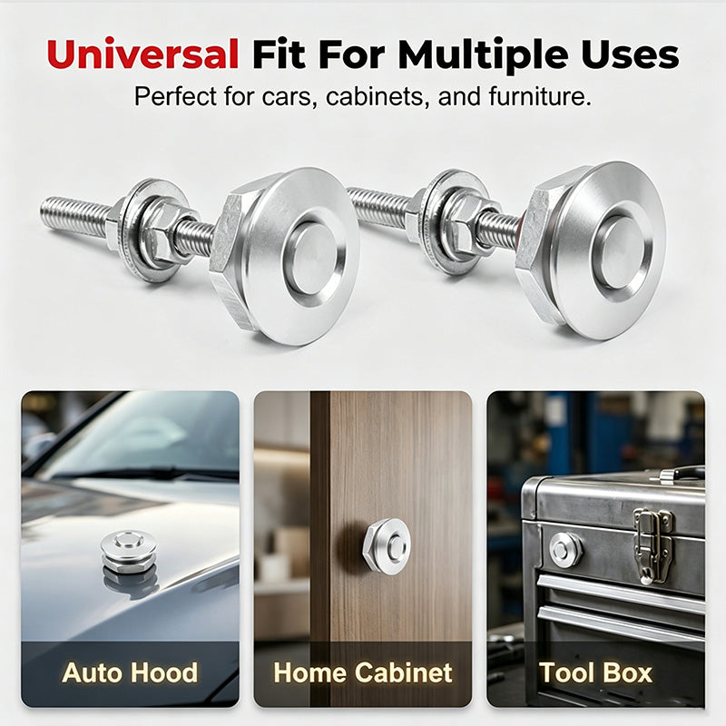🔧 50% RABATT! ⏰ Universella snabbkopplingshakar för motorhuv – Rostfritt stål, justerbar spänning & enkel installation – perfekt för bil, lastbil eller custombygge 🚗