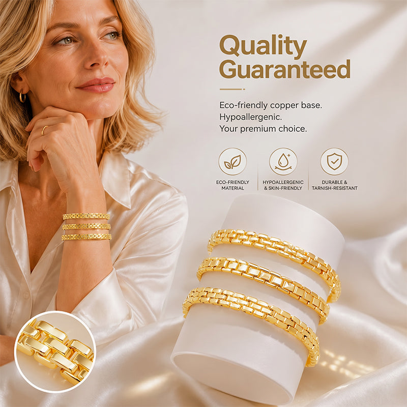 ✨ BEGRÄNSAD TID: 50 % RABATT! ✨ Geometriskt länkararmband – minimalistiskt, modernt, elegant 🔷