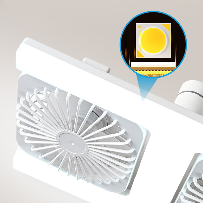 🌬️✨ Dubbel takfläkt med LED-ljus – modern design med fjärrkontroll för vardagsrum och sovrum