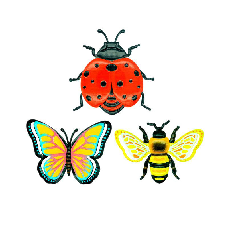 🐝 BEGRÄNSAD TID 50% RABATT! ✨ 3D Insekts Väggdekorationer – Bi, Fjäril, Nyckelpiga, Väderbeständiga