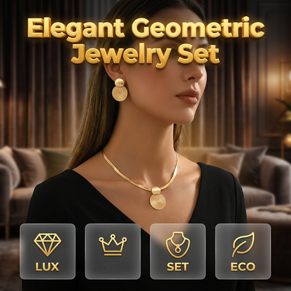 Set med halsband och örhängen i modern chic-stil