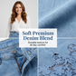 🔥 50% RABATT på utvalda produkter👗✨ Elegant spets-spliced denim maxikjol med fickor