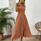 👗 60% RABATT! ⏳ Halterklänning med prickar för dam – Flödande & ledig passform – Perfekt för sommar, strand eller lata dagar – romantisk stil med retrokänsla 🌸