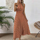 👗 60% RABATT! ⏳ Halterklänning med prickar för dam – Flödande & ledig passform – Perfekt för sommar, strand eller lata dagar – romantisk stil med retrokänsla 🌸