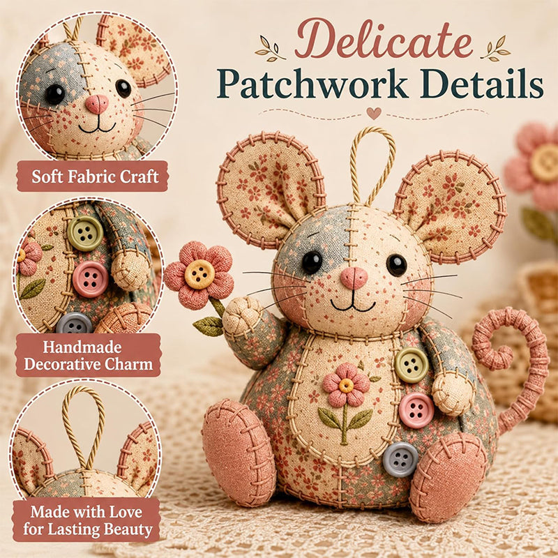 🧵 50% RABATT NU! 🐭 Vintage Lapptäcksmus DIY-kit – Allt Ingår, Steg-för-steg-guide & Charmig 3D-design – Avkopplande Hantverk & Perfekt Present 🎁