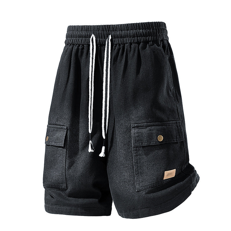 👖 50% RABATT NU! 🏙️ Herrars Lösa Denim Cargo-Shorts – High Street-stil & Justerbar Passform 🛹