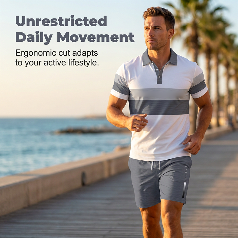 👕 2-delat skjort- & shortset för herrar – bekvämt, andningsbart & mångsidigt för sommar, fritid & resor | 50% sommarrea ☀️🩳