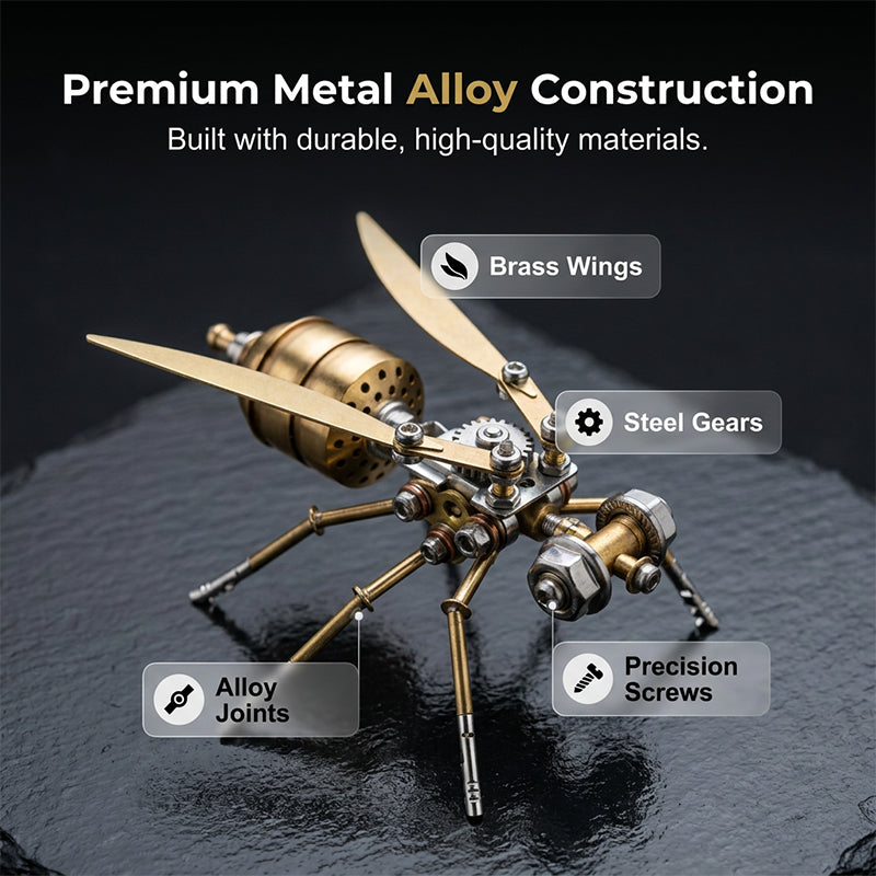 🔥 3D Metal Bee Puzzle Assembly Model Kit