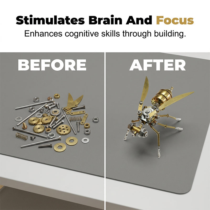 🔥 3D Metal Bee Puzzle Assembly Model Kit