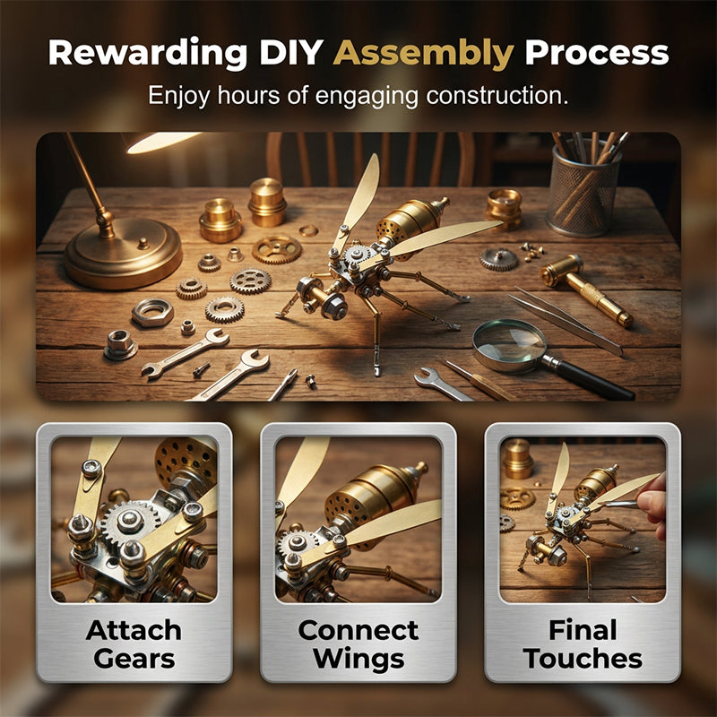 🔥 3D Metal Bee Puzzle Assembly Model Kit