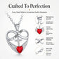 Halsband med Infinity Heart-kors och vinge-hänge