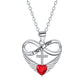Halsband med Infinity Heart-kors och vinge-hänge