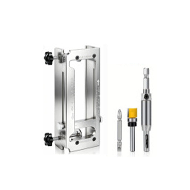🔧 50 % RABATT NU! 📐 Justerbart gångjärnsfräsverktyg – komplett kit – 6061 aluminium, justerbar längd & djup – perfekt för proffs och DIY 🚪