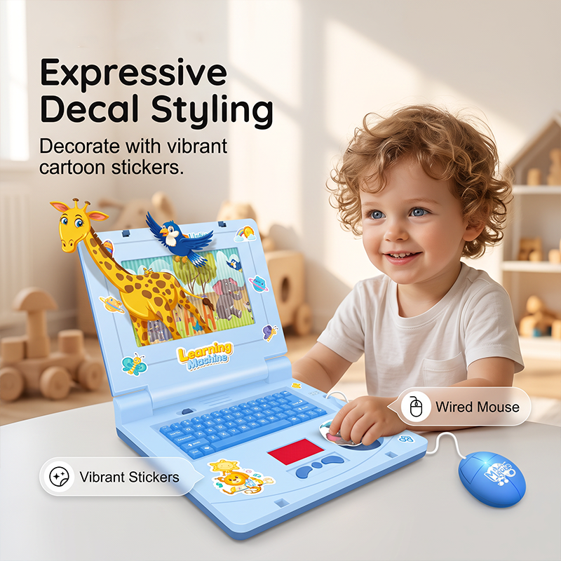💻 50 % rabatt! 🧸 Interaktiv leksaksdator – med ljus, ljud och lärorika spel – som främjar kreativitet och motorik genom lek 🎵