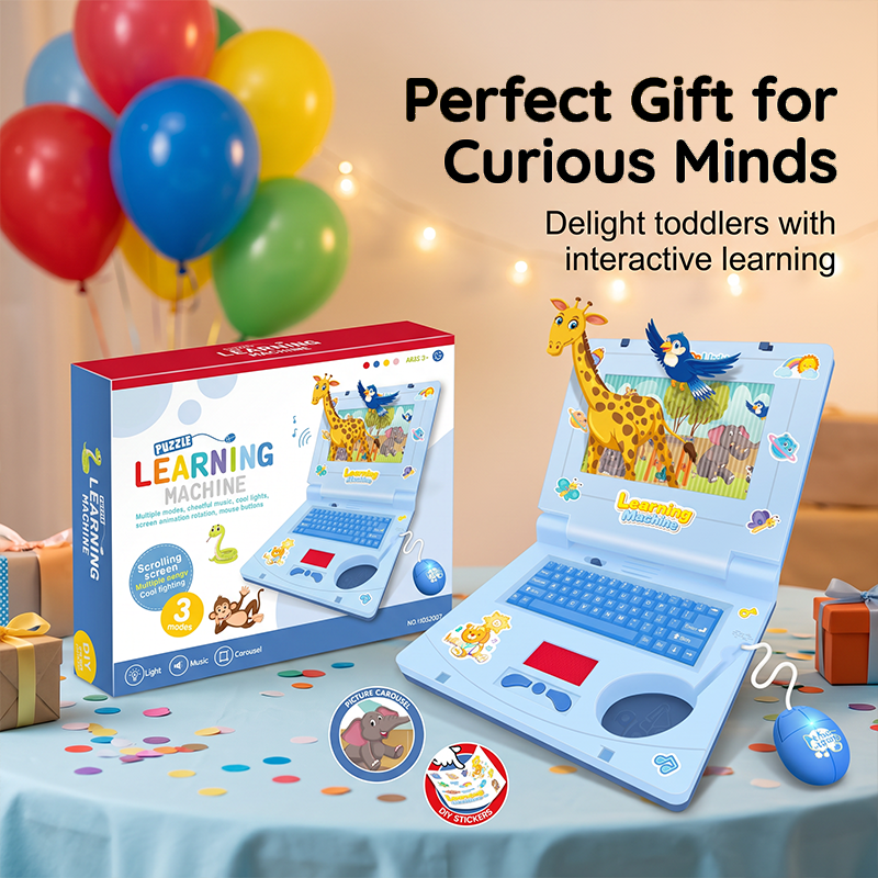 💻 50 % rabatt! 🧸 Interaktiv leksaksdator – med ljus, ljud och lärorika spel – som främjar kreativitet och motorik genom lek 🎵